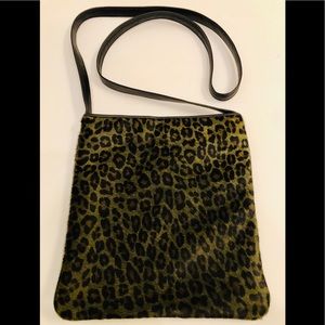 🦋Black Cow Hide Crossbody Frenchy of California